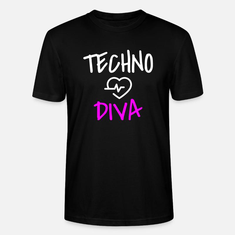 Techno Love Techno Passion - Stanley/Stella CRAFTER Unisex Organic T-Shirt - black