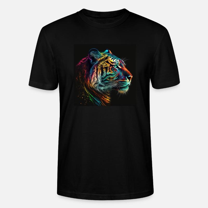 Rainbow Roar - Stanley/Stella Unisex Bio-T-Shirt CRAFTER - Schwarz