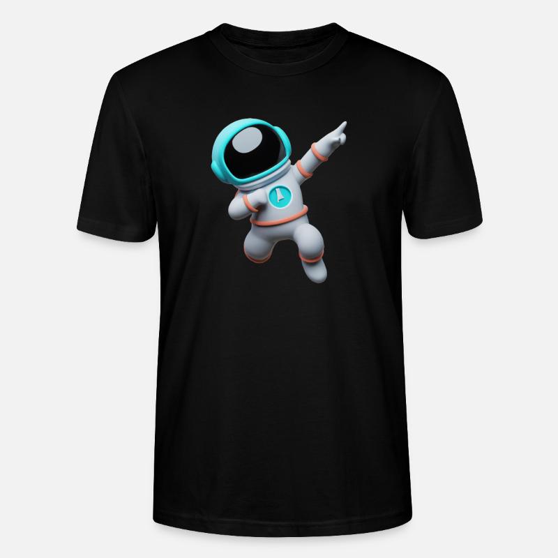 3D Astronaut - Stanley/Stella Unisex Bio-T-Shirt CRAFTER - Schwarz