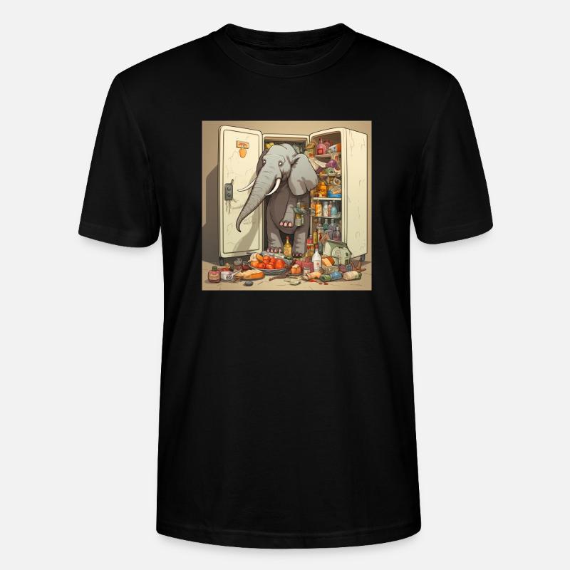 Comic style Elephant 2 - Stanley/Stella Unisex Bio-T-Shirt CRAFTER - Schwarz
