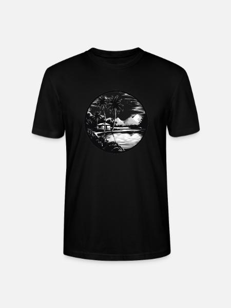 Minimalist dream destination - Stanley/Stella CRAFTER Unisex Organic T-Shirt - black
