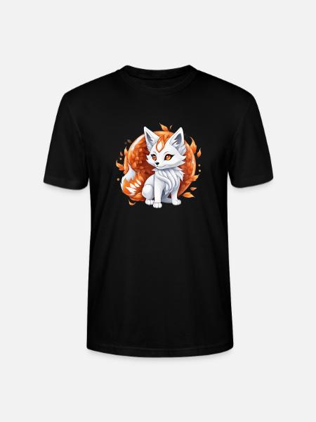 Kawaii Kitsune - Stanley/Stella CRAFTER Unisex Organic T-Shirt - black