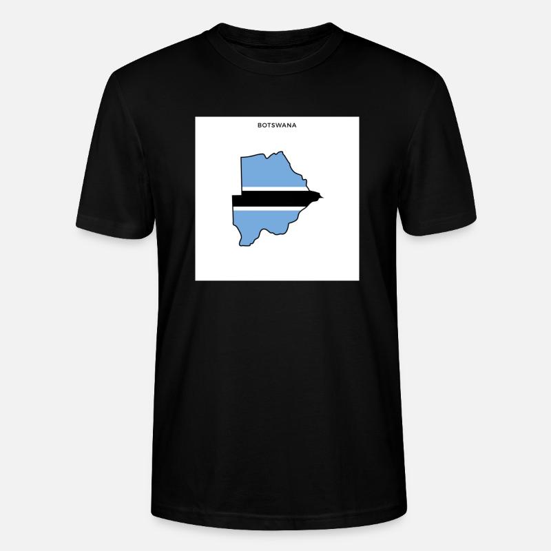 Botswana (Botsuana) Flagge, Map - Stanley/Stella Unisex Bio-T-Shirt CRAFTER - Schwarz