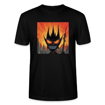 Powerpuff Ringlord - Stanley/Stella Unisex Bio-T-Shirt CRAFTER - Schwarz - Vorne - Alina (178cm) & Michal (187cm)