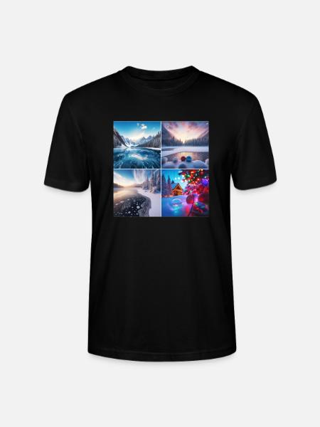 Weihnachten am See - Stanley/Stella Unisex Bio-T-Shirt CRAFTER - Schwarz