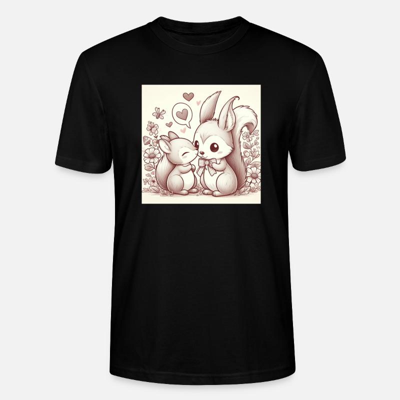 Eichhörnchen Liebe - Stanley/Stella Unisex Bio-T-Shirt CRAFTER - Schwarz
