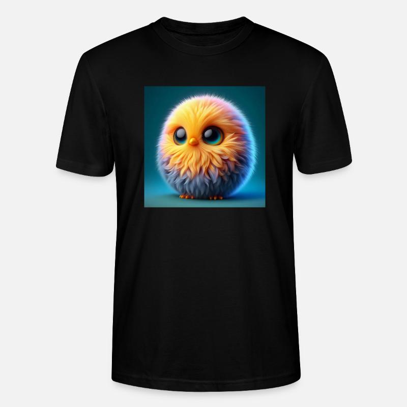 Küken Vogel in 3D Hyperrealismus - Stanley/Stella Unisex Bio-T-Shirt CRAFTER - Schwarz