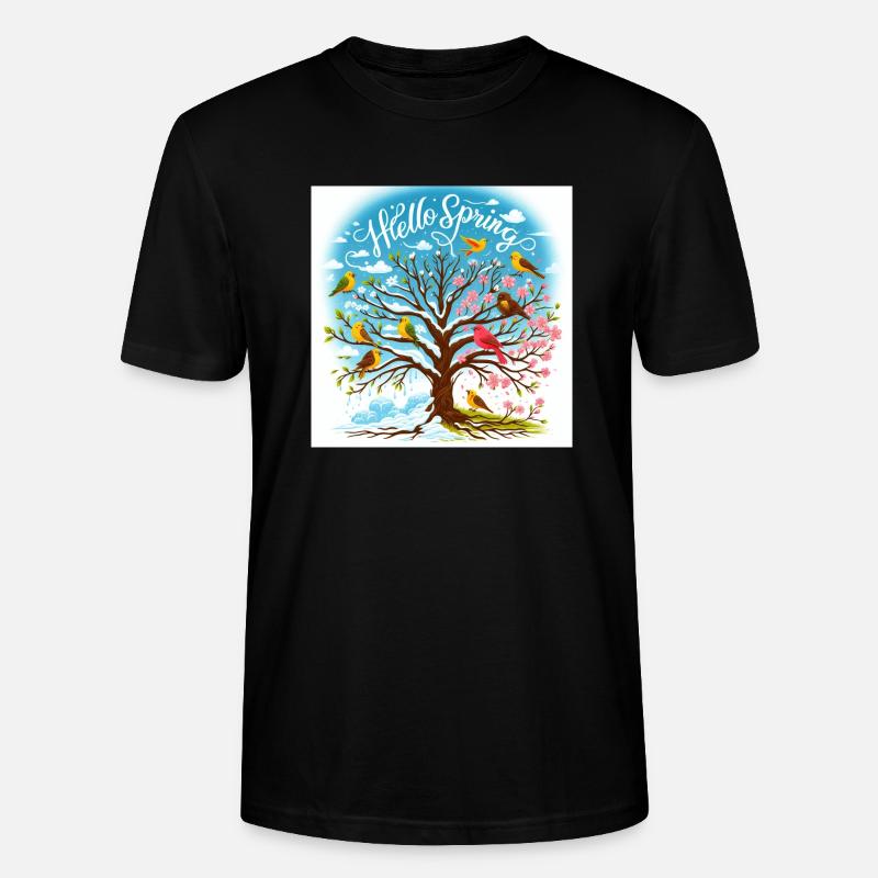hello spring - T-shirt bio CRAFTER Stanley Stella Unisexe - noir