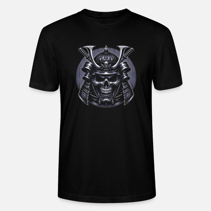 Samurai-Schädel der Seele - Stanley/Stella Unisex Bio-T-Shirt CRAFTER - Schwarz