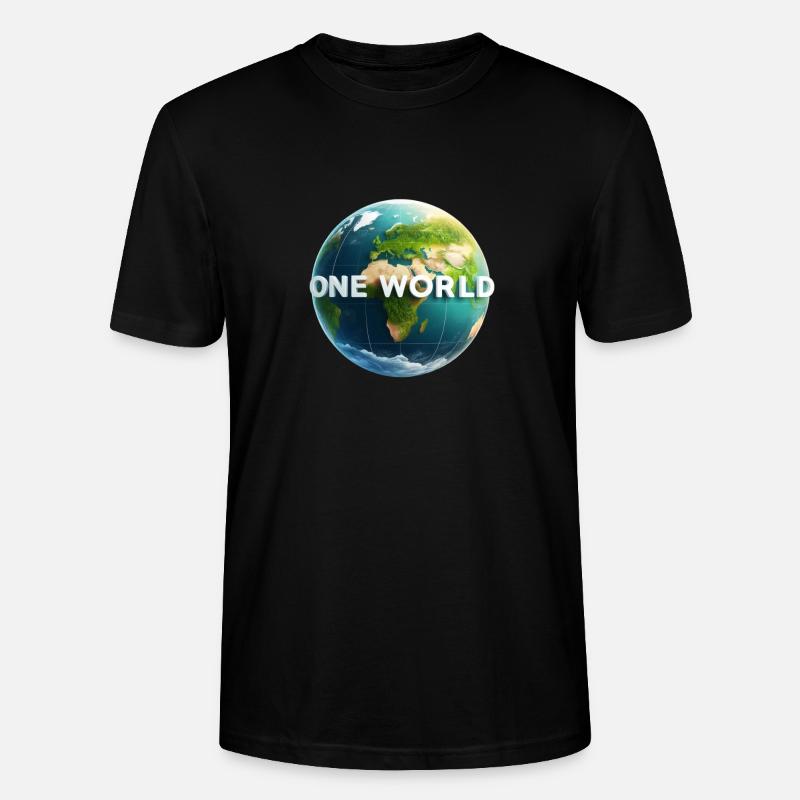 One World 3 - Stanley/Stella Unisex Bio-T-Shirt CRAFTER - Schwarz