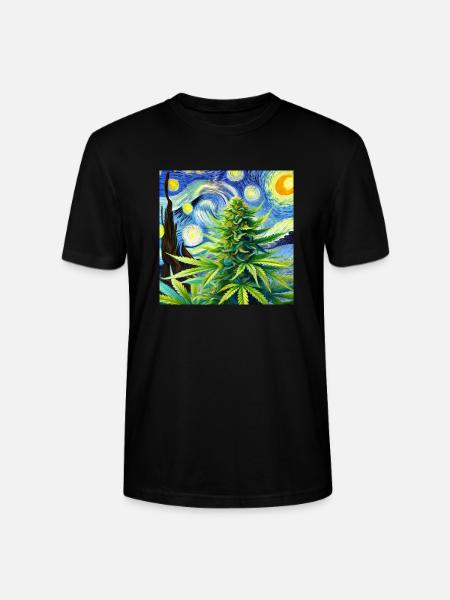 Pflanze im Wind - Stanley/Stella Unisex Bio-T-Shirt CRAFTER - Schwarz