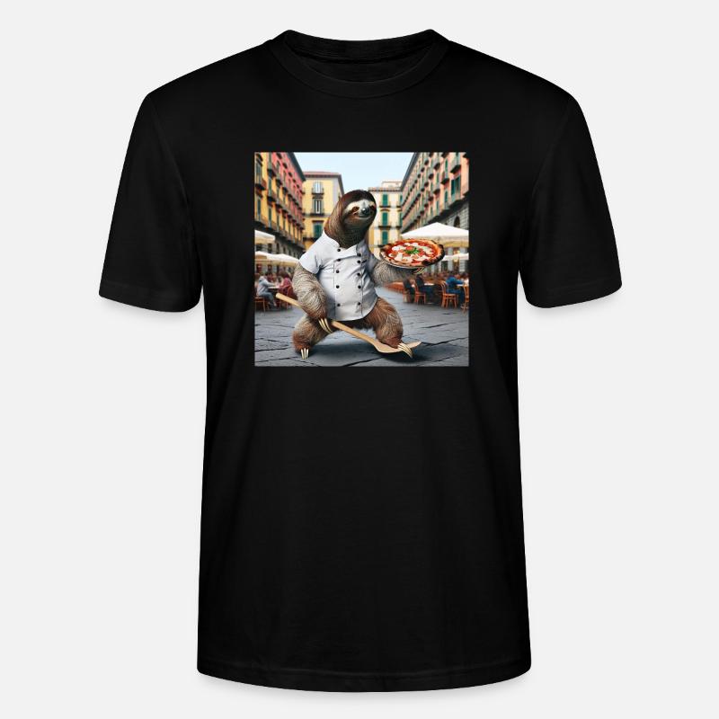 Faultier Pizzabäcker Pizzabäcker Neapel - Stanley/Stella Unisex Bio-T-Shirt CRAFTER - Schwarz
