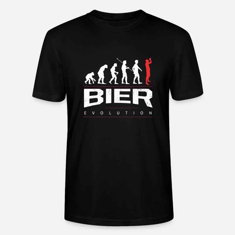 The beer evolution - Stanley/Stella CRAFTER Unisex Organic T-Shirt - black