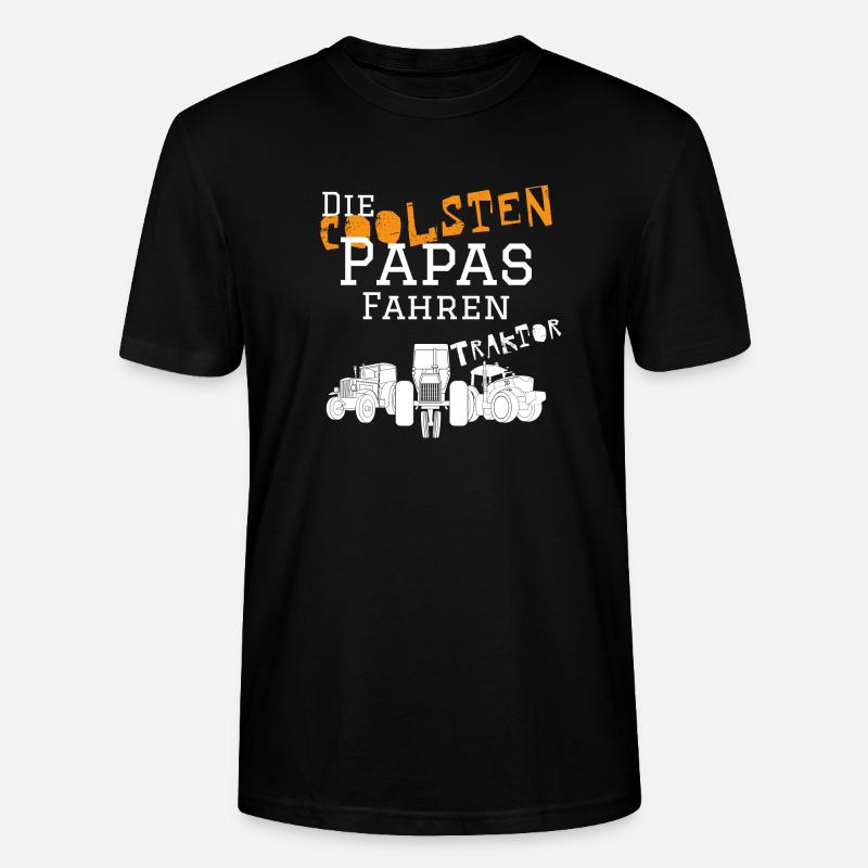Die coolsten Papa Traktor - Stanley/Stella Unisex Bio-T-Shirt CRAFTER - Schwarz