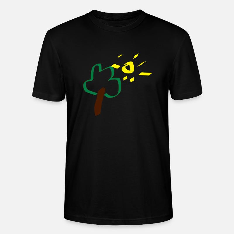 arbre soleil dessin cadeau bébé - T-shirt bio CRAFTER Stanley Stella Unisexe - noir