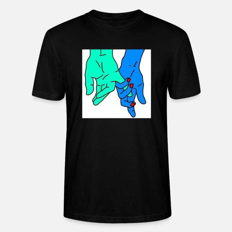 mains vertes - T-shirt bio CRAFTER Stanley Stella Unisexe - noir