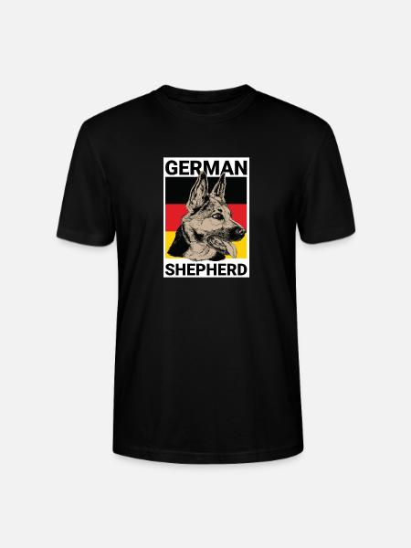 German Shepherd - Dog - Germany - Stanley/Stella CRAFTER Unisex Organic T-Shirt - black