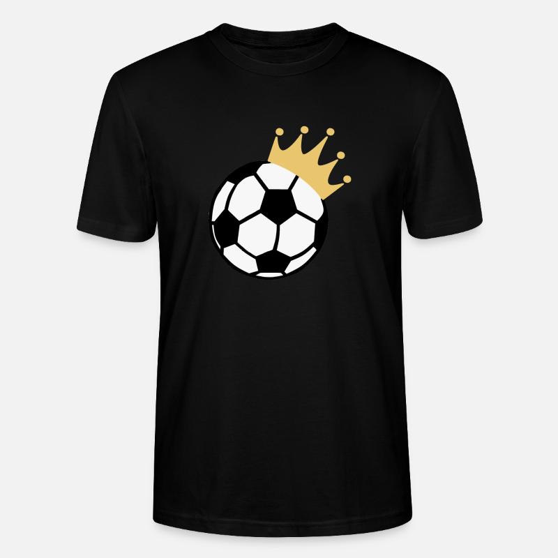 Fußball mit Krone - Stanley/Stella Unisex Bio-T-Shirt CRAFTER - Schwarz