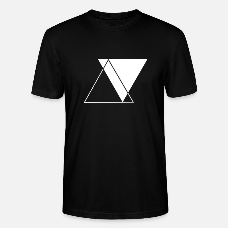 Triangle - Abstract - Art - Stanley/Stella CRAFTER Unisex Organic T-Shirt - black