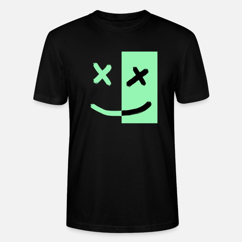 Smiley - Stanley/Stella CRAFTER Unisex Organic T-Shirt - black