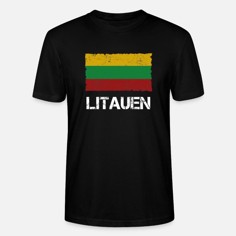 Lituanie - T-shirt bio CRAFTER Stanley Stella Unisexe - noir
