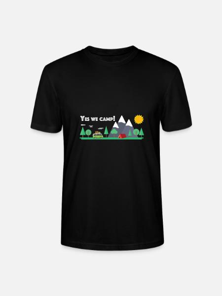 Yes we camp - Stanley/Stella CRAFTER Unisex Organic T-Shirt - black