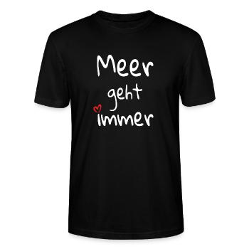 Meer geht immer - Stanley/Stella Unisex Bio-T-Shirt CRAFTER - Schwarz - Vorne - Alina (178cm) & Michal (187cm)