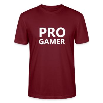 PRO GAMER - Stanley/Stella CRAFTER Unisex Organic T-Shirt - burgundy - Front - Alina (178cm) & Michal (187cm)