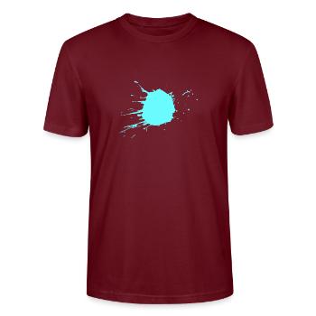 Taches de couleur turquoise - T-shirt bio CRAFTER Stanley Stella Unisexe - bordeaux - Devant - Alina (178cm) & Michal (187cm)