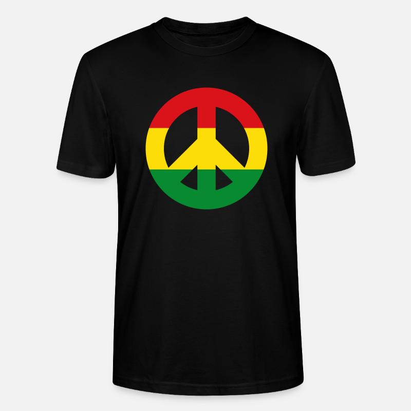 Friedenszeichen Reggae - Stanley/Stella Unisex Bio-T-Shirt CRAFTER - Schwarz