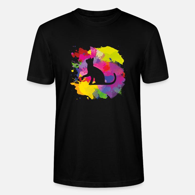 chat - T-shirt bio CRAFTER Stanley Stella Unisexe - noir