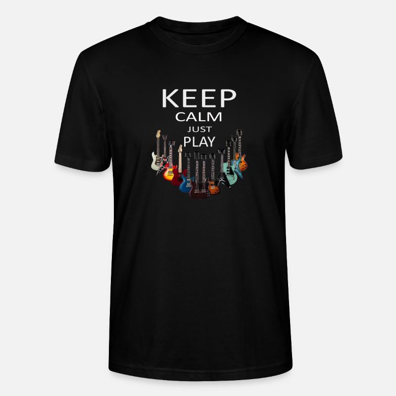 Keep Calm Just Play Guitar - Stanley/Stella Unisex Bio-T-Shirt CRAFTER - Schwarz
