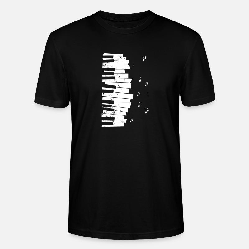 Klavier Keyboard Noten - Stanley/Stella Unisex Bio-T-Shirt CRAFTER - Schwarz