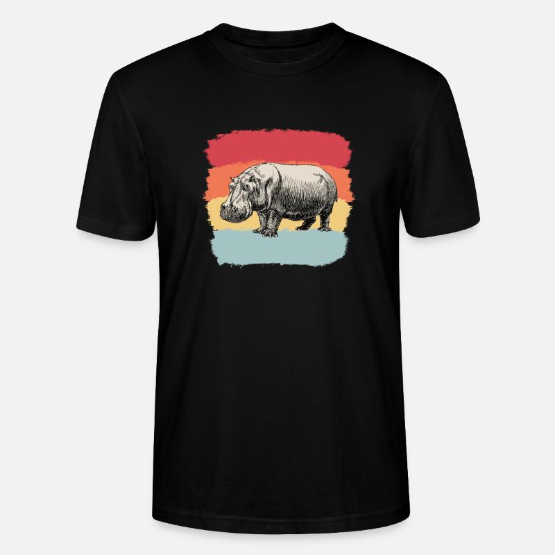 Nilpferde - Stanley/Stella Unisex Bio-T-Shirt CRAFTER - Schwarz