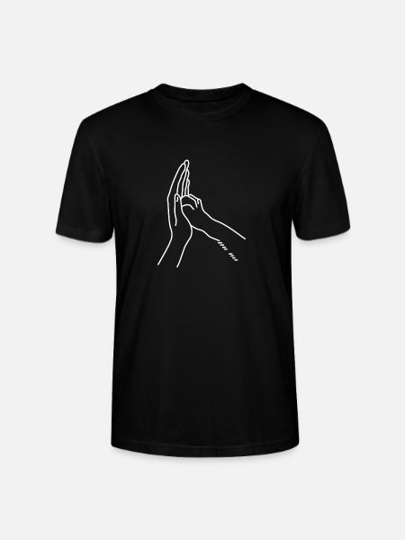 High Five mit Katze/Hund. - Stanley/Stella Unisex Bio-T-Shirt CRAFTER - Schwarz