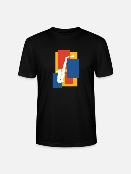 Saxophon - Stanley/Stella Unisex Bio-T-Shirt CRAFTER - Schwarz