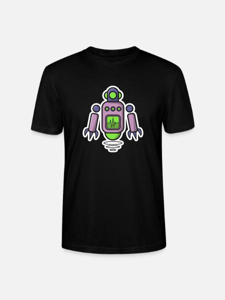 robot - Stanley/Stella CRAFTER Unisex Organic T-Shirt - black