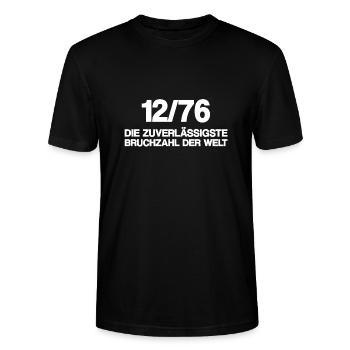 12/76 Flintenmunition Jagdmunition Schrot - Stanley/Stella Unisex Bio-T-Shirt CRAFTER - Schwarz - Vorne - Alina (178cm) & Michal (187cm)