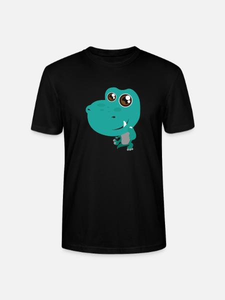 Dinosaur Tyrannosaurus Rex with teeth - Stanley/Stella CRAFTER Unisex Organic T-Shirt - black