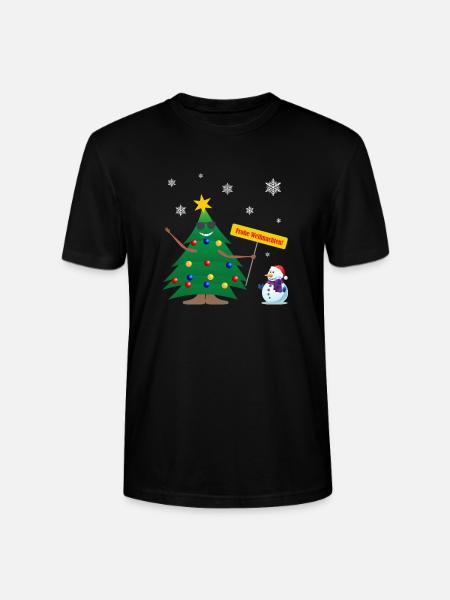 Merry Christmas - Stanley/Stella CRAFTER Unisex Organic T-Shirt - black