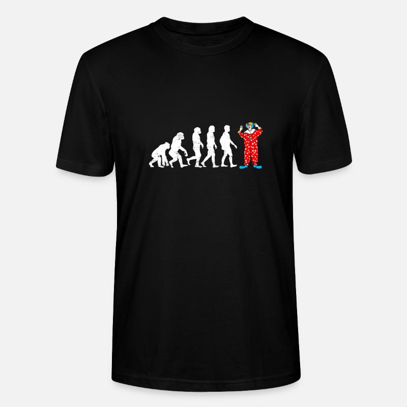 Evolution of Clown Evolution - Stanley/Stella CRAFTER Unisex Organic T-Shirt - black