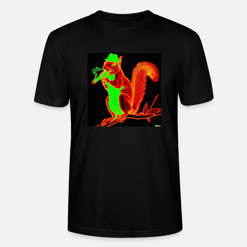 Neon Eichhörnchen 2 - Stanley/Stella Unisex Bio-T-Shirt CRAFTER - Schwarz