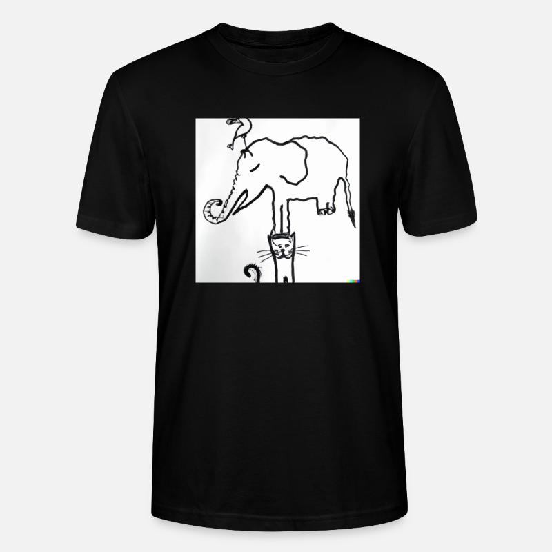 Elefant - Stanley/Stella Unisex Bio-T-Shirt CRAFTER - Schwarz