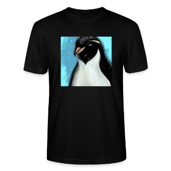 Pinguin - Stanley/Stella Unisex Bio-T-Shirt CRAFTER - Schwarz - Vorne - Alina (178cm) & Michal (187cm)