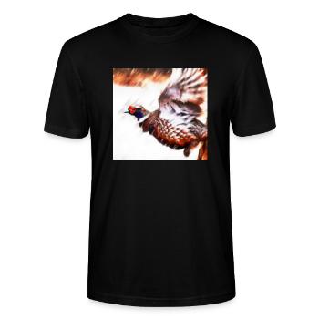Fasan - Stanley/Stella Unisex Bio-T-Shirt CRAFTER - Schwarz - Vorne - Alina (178cm) & Michal (187cm)