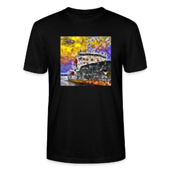 Schiff - Stanley/Stella Unisex Bio-T-Shirt CRAFTER - Schwarz - Vorne - Alina (178cm) & Michal (187cm)