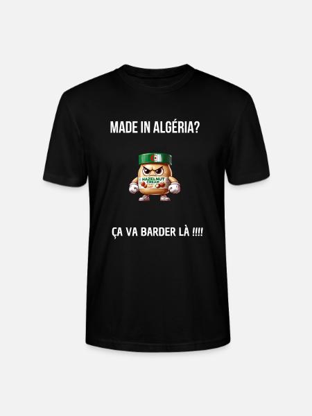Made in algeria écriture blanche - T-shirt bio CRAFTER Stanley Stella Unisexe - noir