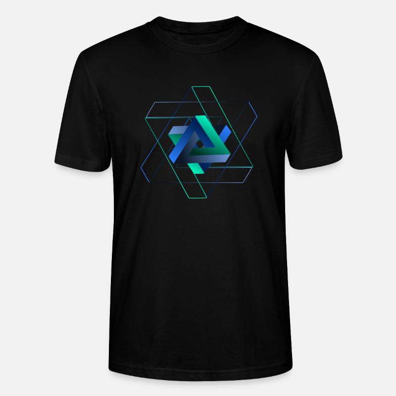 Illusion d'optique (triangle) - T-shirt bio CRAFTER Stanley Stella Unisexe - noir