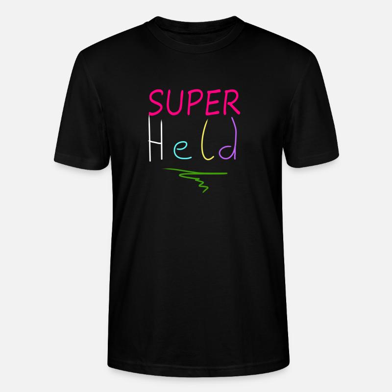 SuperHeld - Stanley/Stella Unisex Bio-T-Shirt CRAFTER - Schwarz