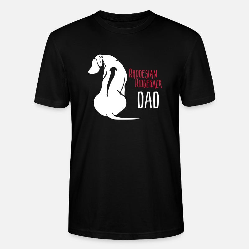 Rhodesian Ridgeback Dad - Stanley/Stella CRAFTER Unisex Organic T-Shirt - black